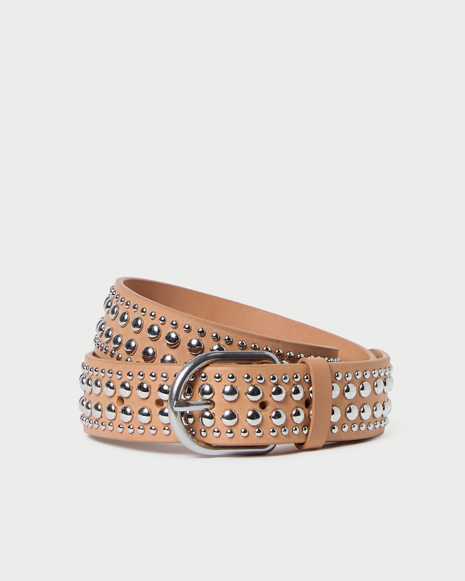 Isaac Honey/Silver Studded Belt