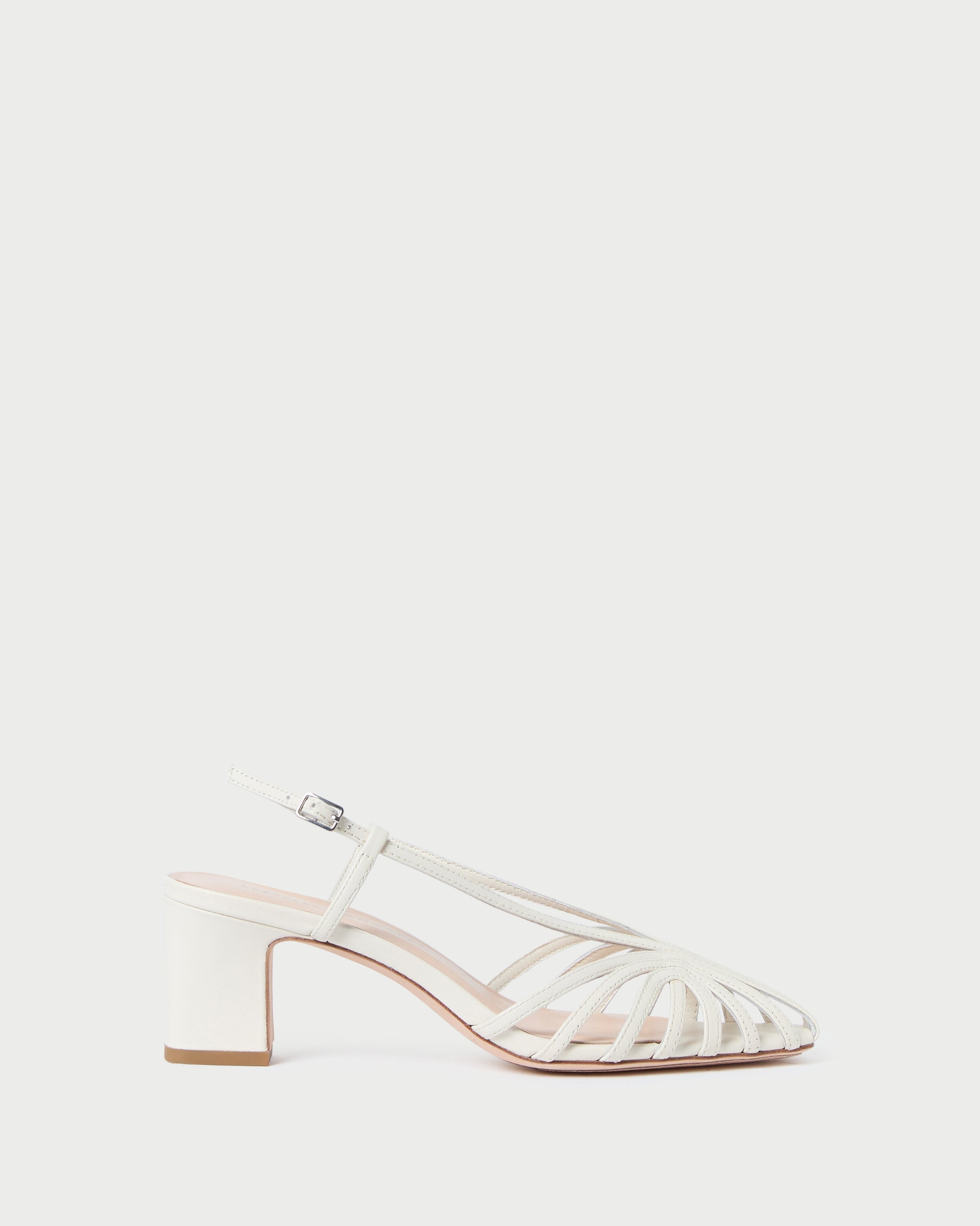 Priscilla Cream Heeled Sandal