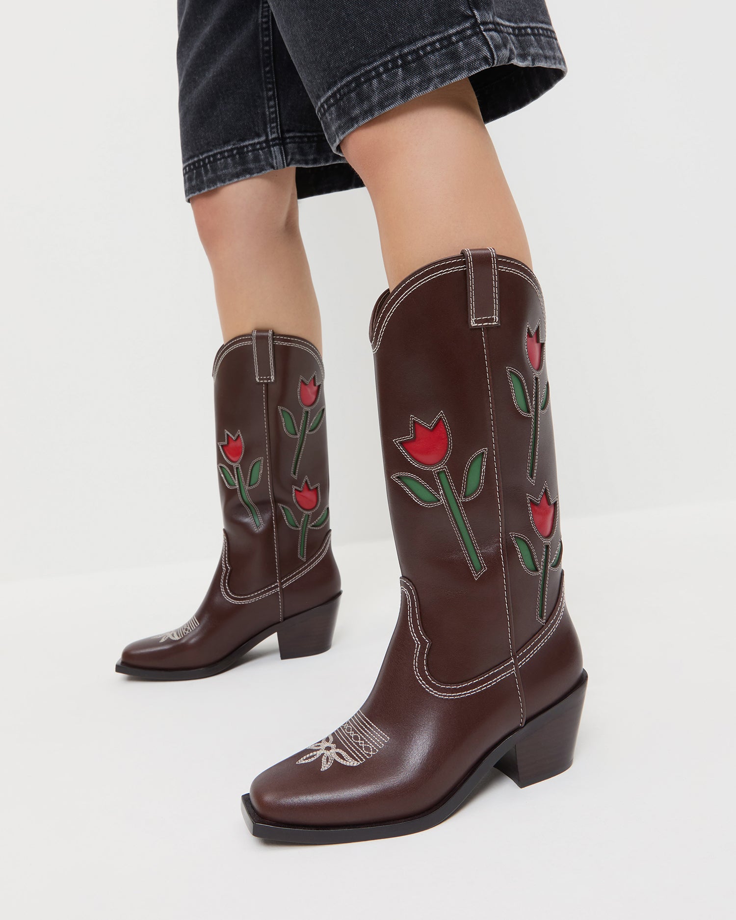Wilder Espresso Leather Tulip Boot