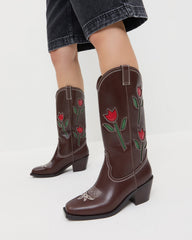 Wilder Espresso Leather Tulip Boot