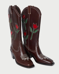 Wilder Espresso Leather Tulip Boot