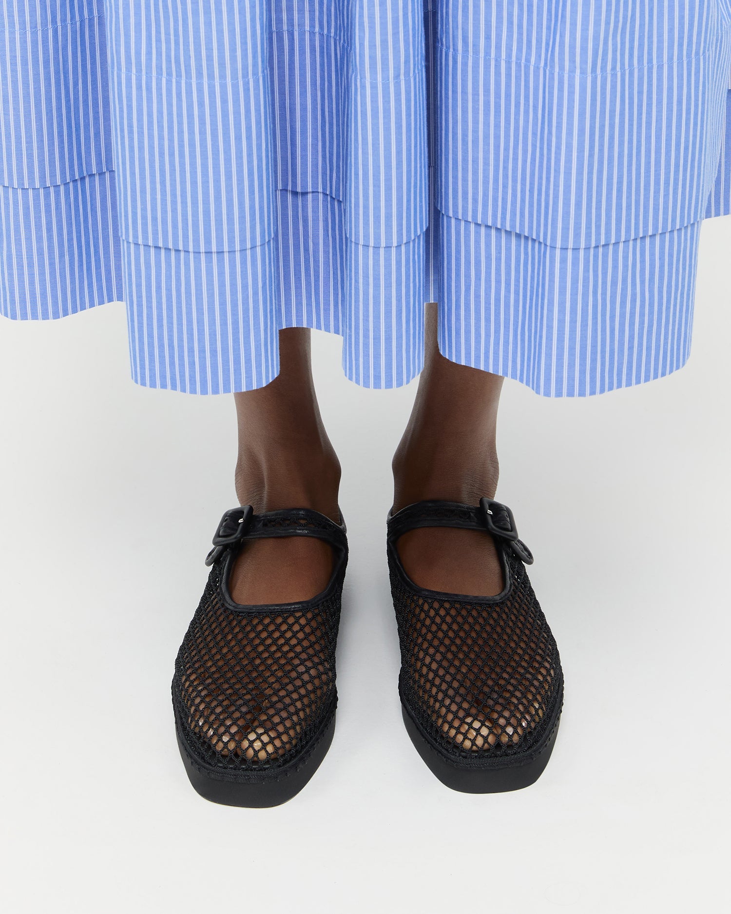 Rita Black Netted Mary Jane