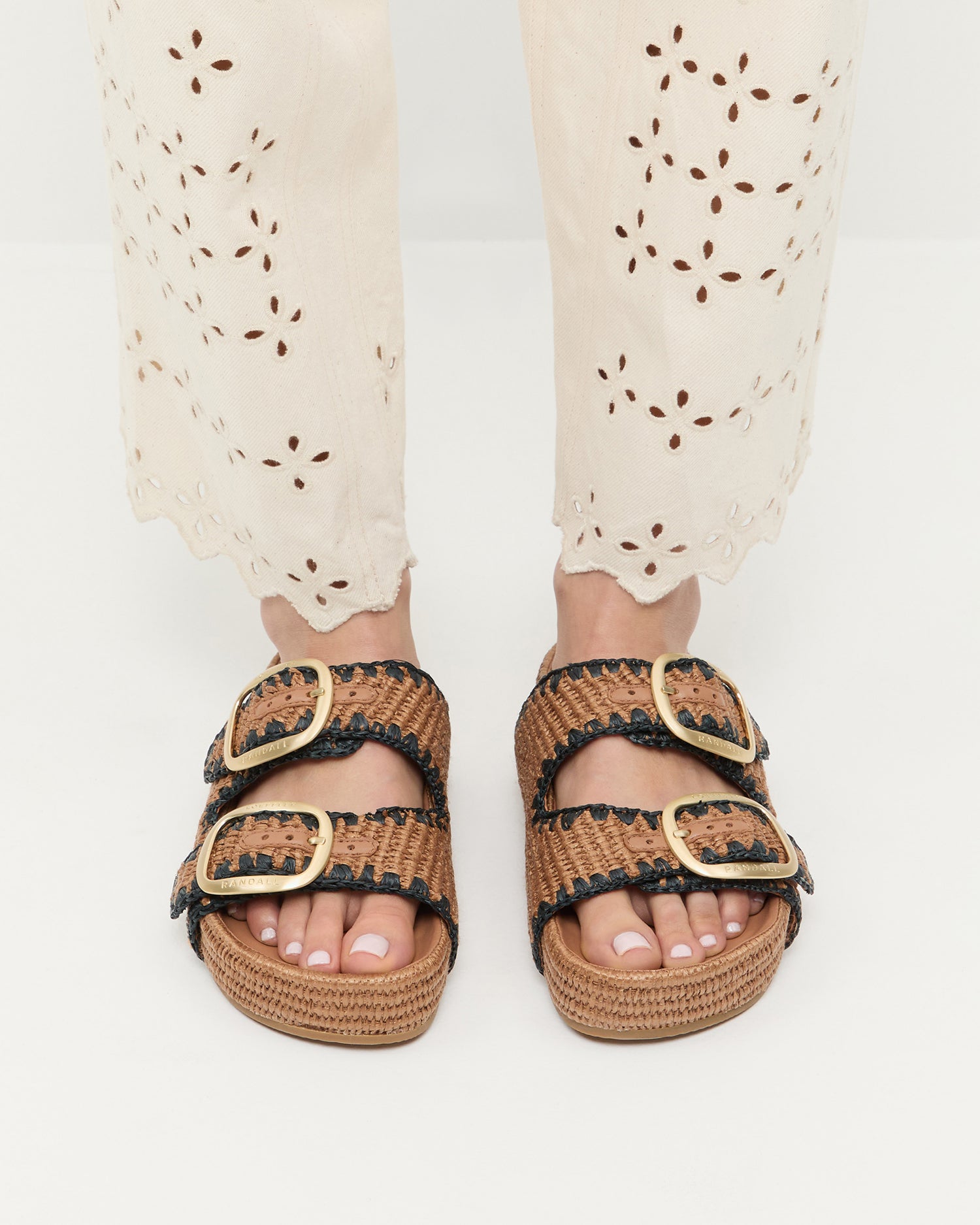 Theo Brown Two-Band Sandal