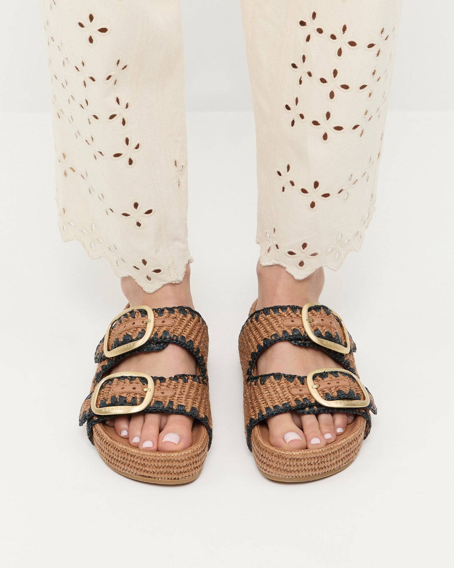 Theo Brown Two-Band Sandal