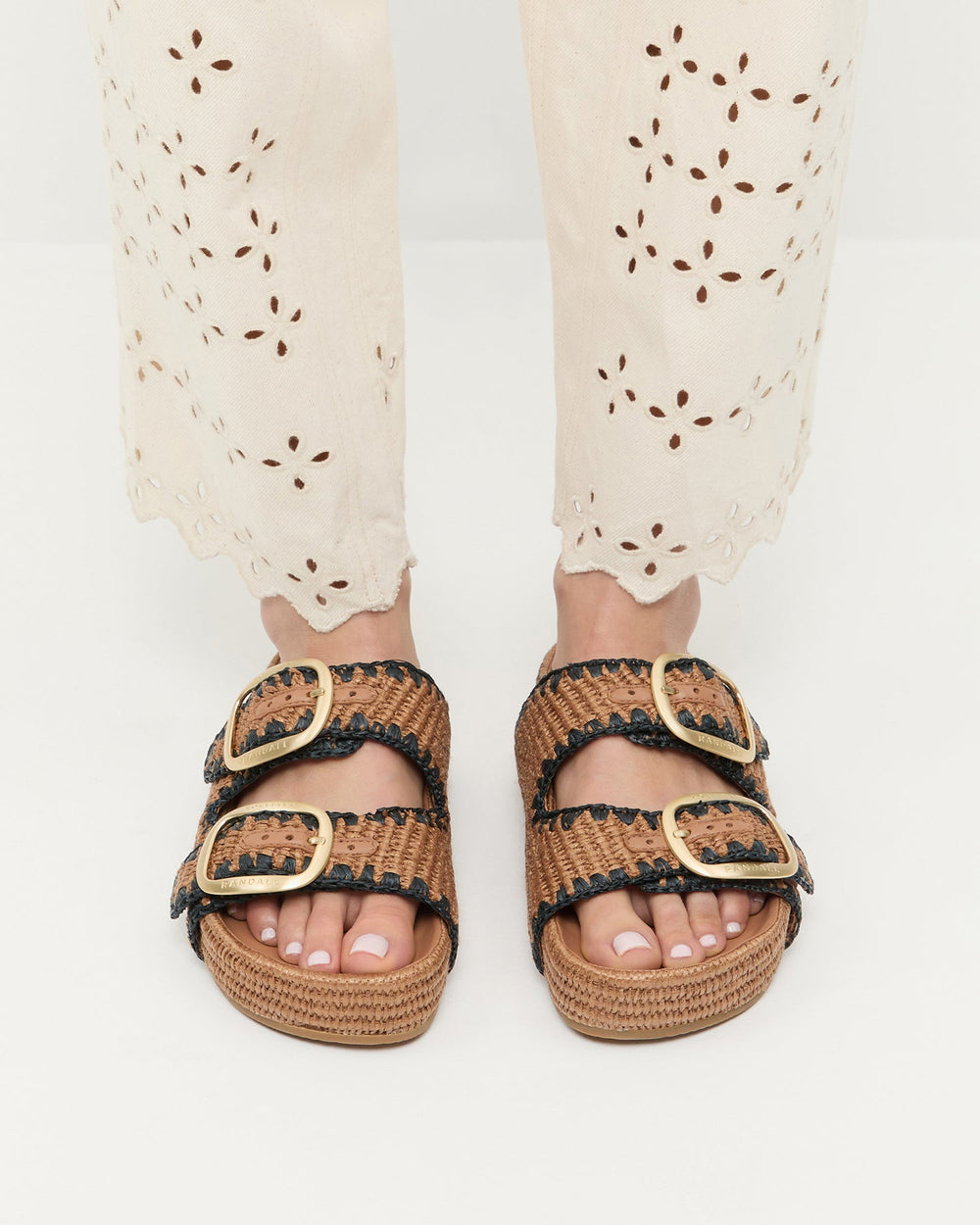 Theo Brown Two-Band Sandal