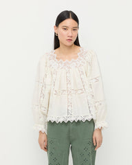 Pauline Embroidered Lace Blouse