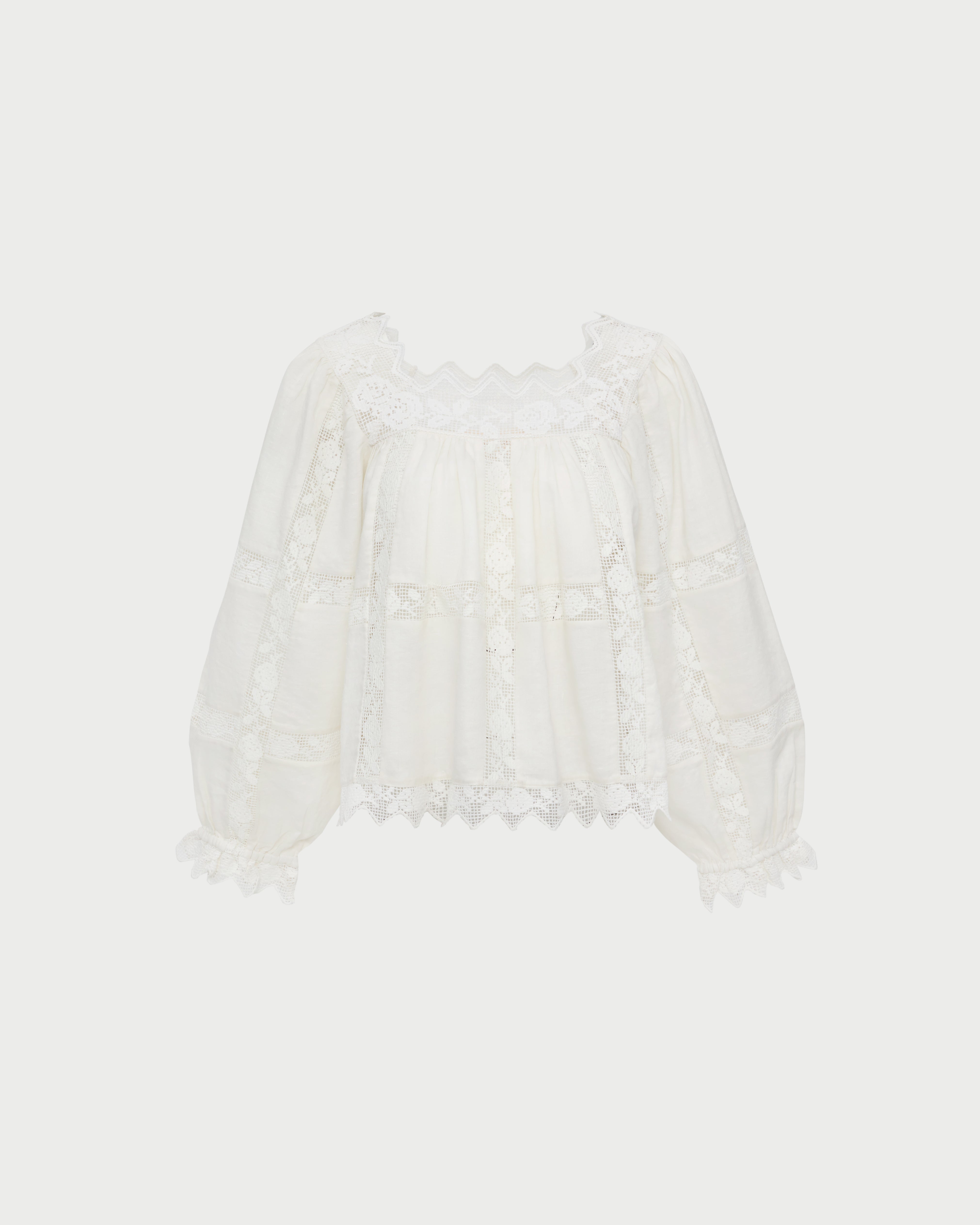 Pauline Embroidered Lace Blouse