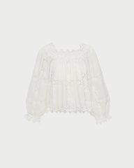 Pauline Embroidered Lace Blouse