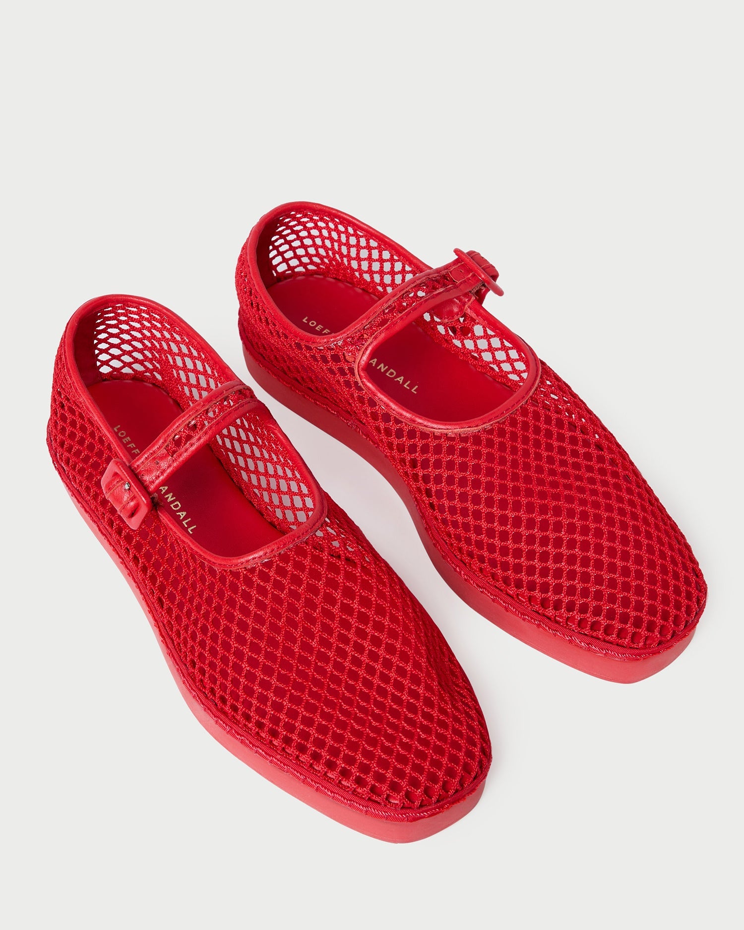 Rita Red Netted Mary Jane