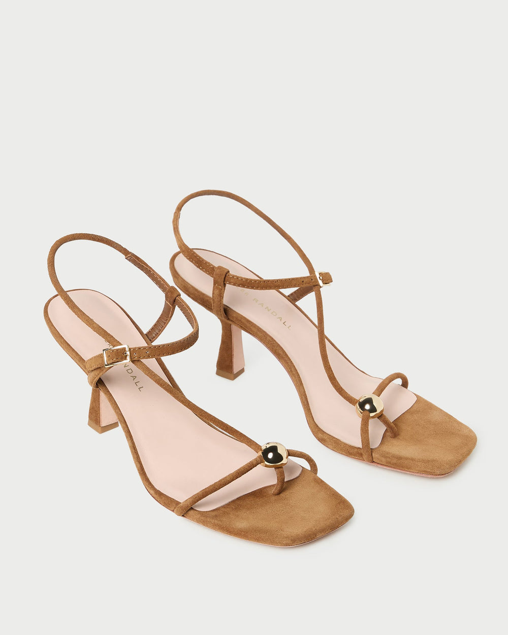 Triana Cacao Suede Mid-Heel Sandal