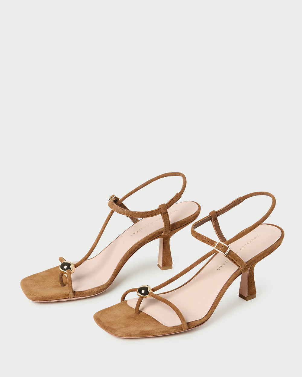 Triana Cacao Suede Mid-Heel Sandal