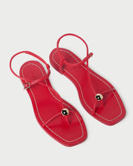 Lara Red Leather Sandal