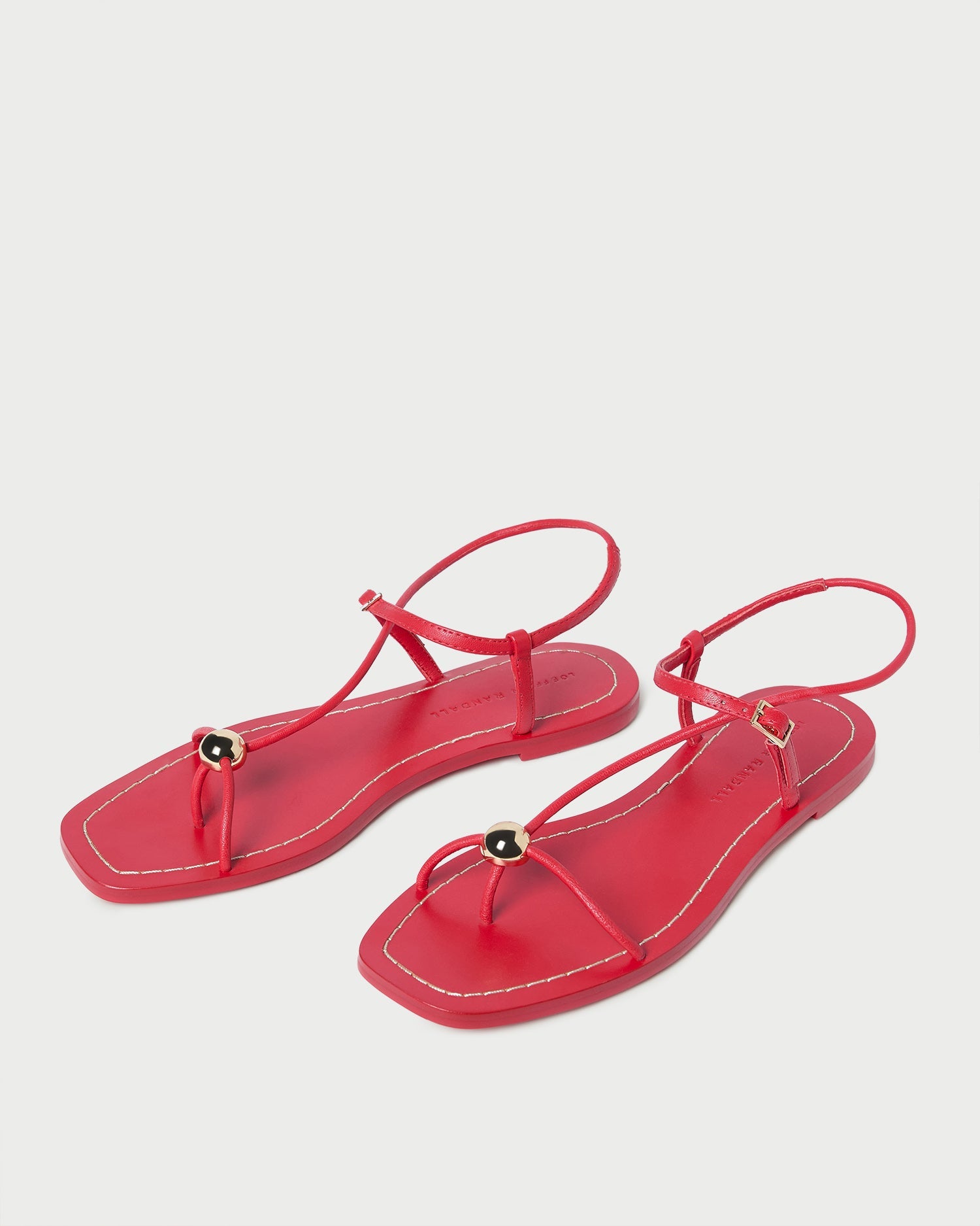 Lara Red Leather Sandal