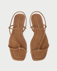 Eleanor Cacao Suede Strappy Sandal