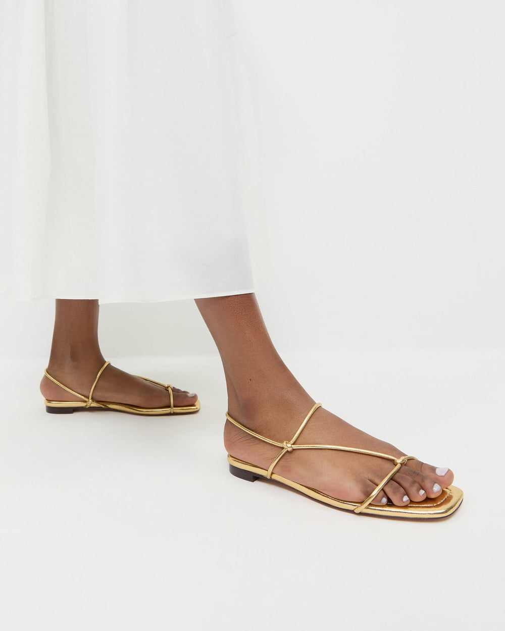 Eleanor Gold Strappy Sandal