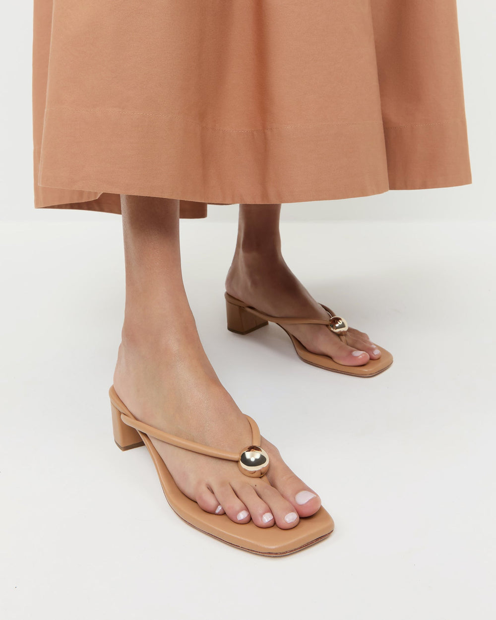 Odessa Dune Leather Heeled Sandal