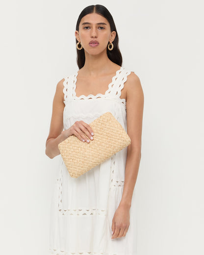 Aviva Natural Woven Straw Bag