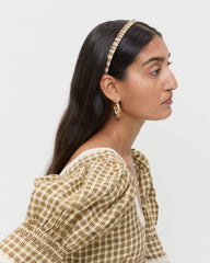 Sabine Denim/Butter Plaid Headband Set