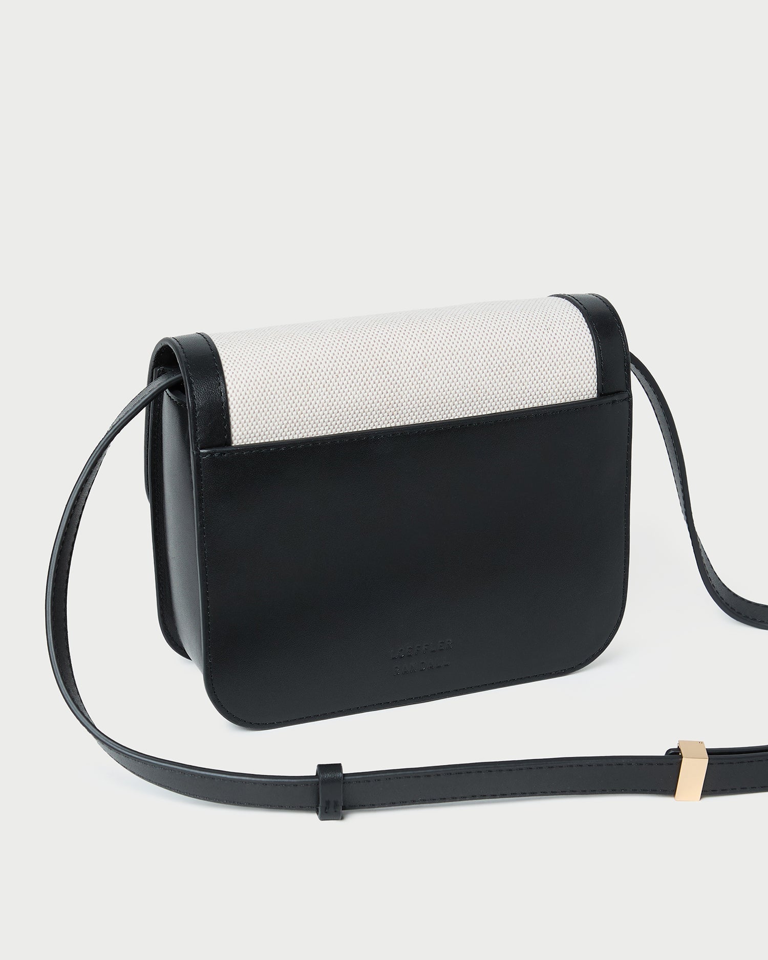 Desi Black/Natural Canvas Crossbody