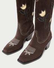 Wilder Brown Suede Tulip Boot