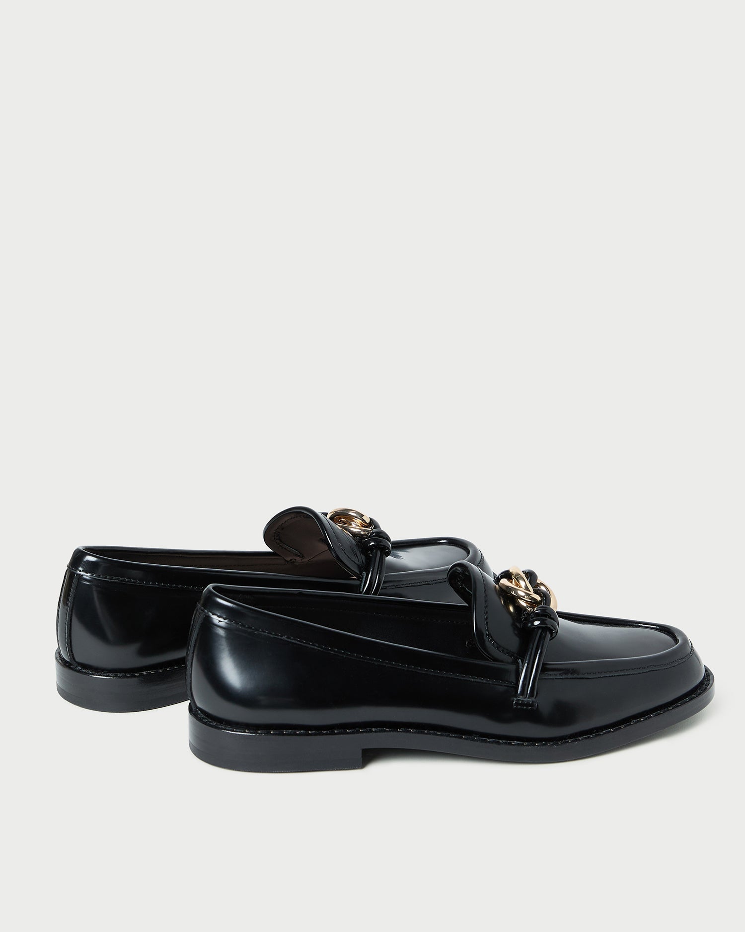 Roma Black Leather Loafer