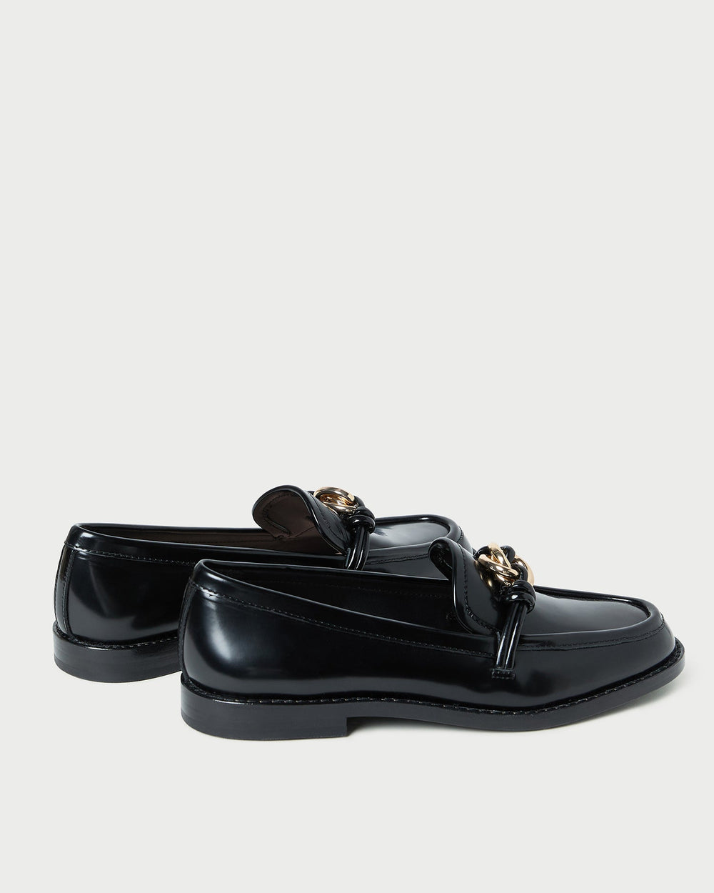 Roma Black Leather Loafer