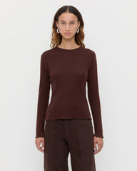 Lolo Pointelle Long-Sleeve Tee