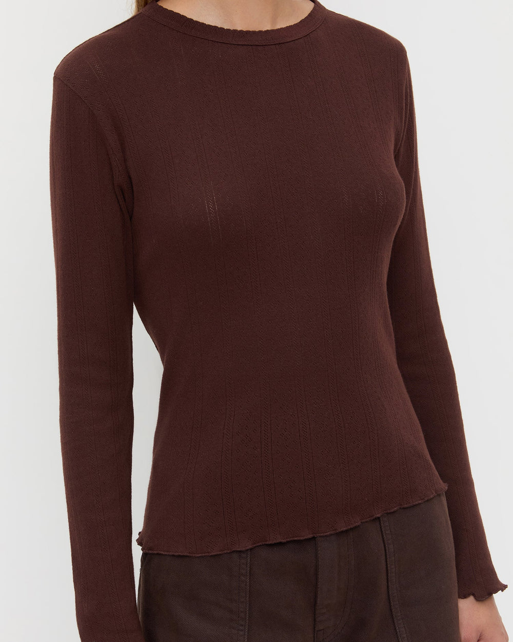 Lolo Pointelle Long-Sleeve Tee