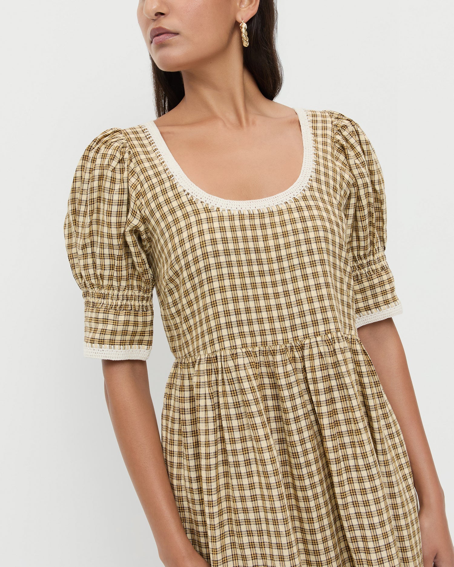 Gillian Puff-Sleeve Dress