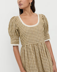 Gillian Puff-Sleeve Dress