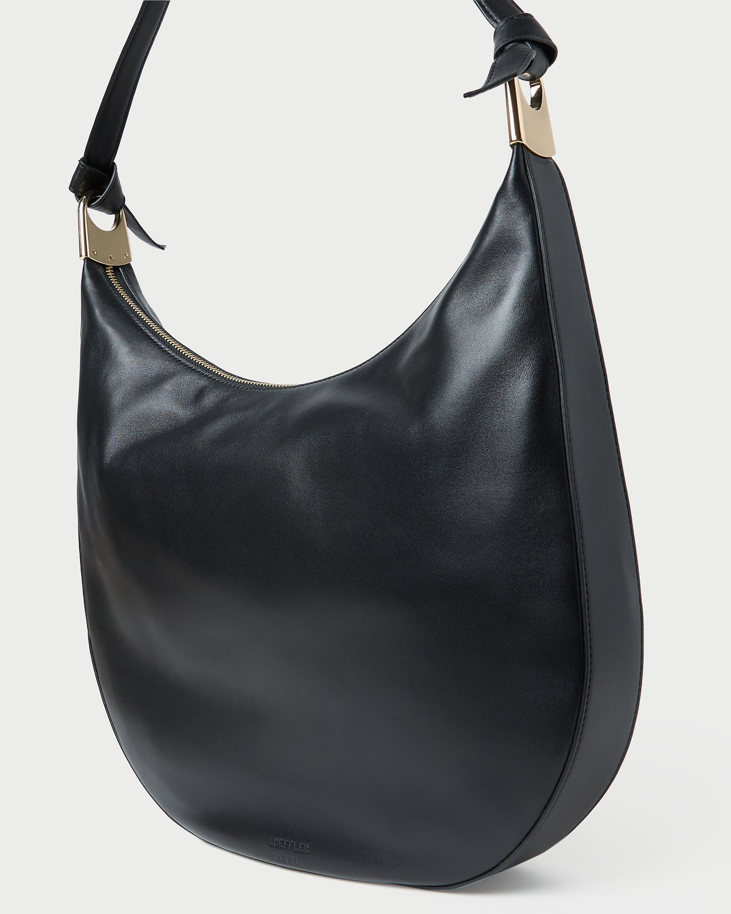 Morgan Black Leather Shoulder Bag