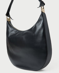 Morgan Black Leather Shoulder Bag