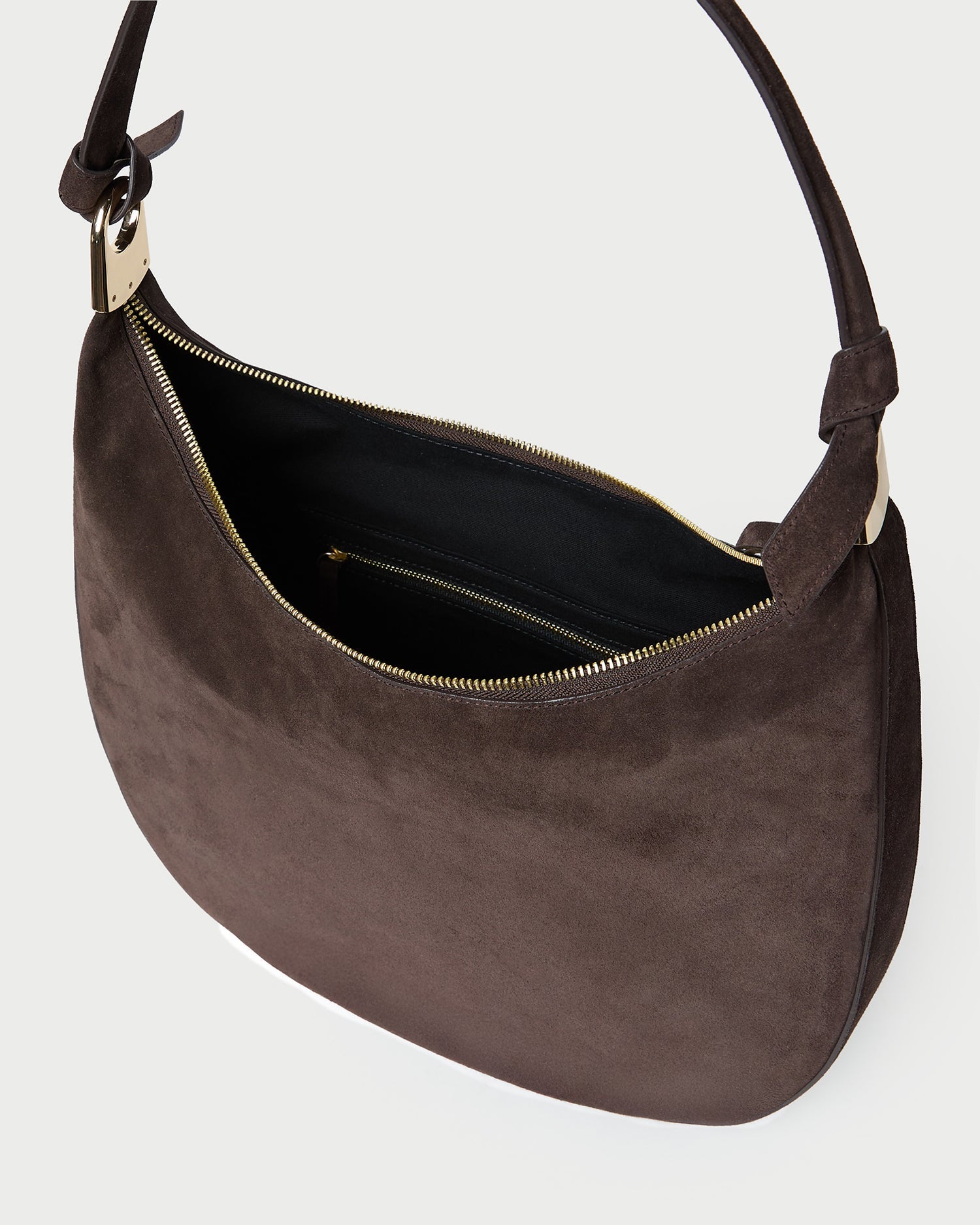 Morgan Brown Suede Shoulder Bag