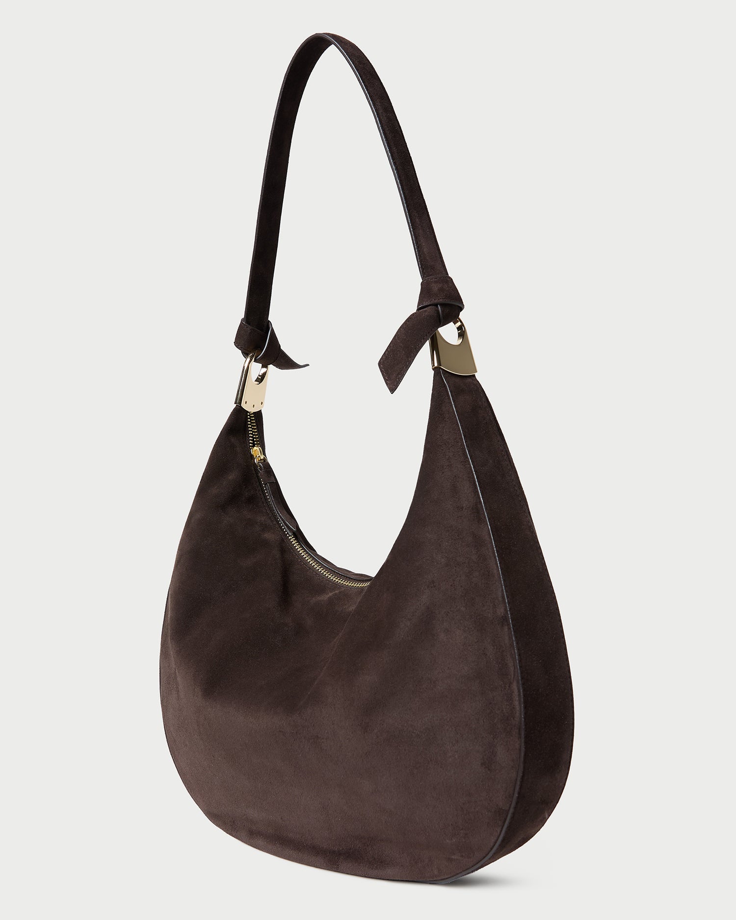 Morgan Brown Suede Shoulder Bag