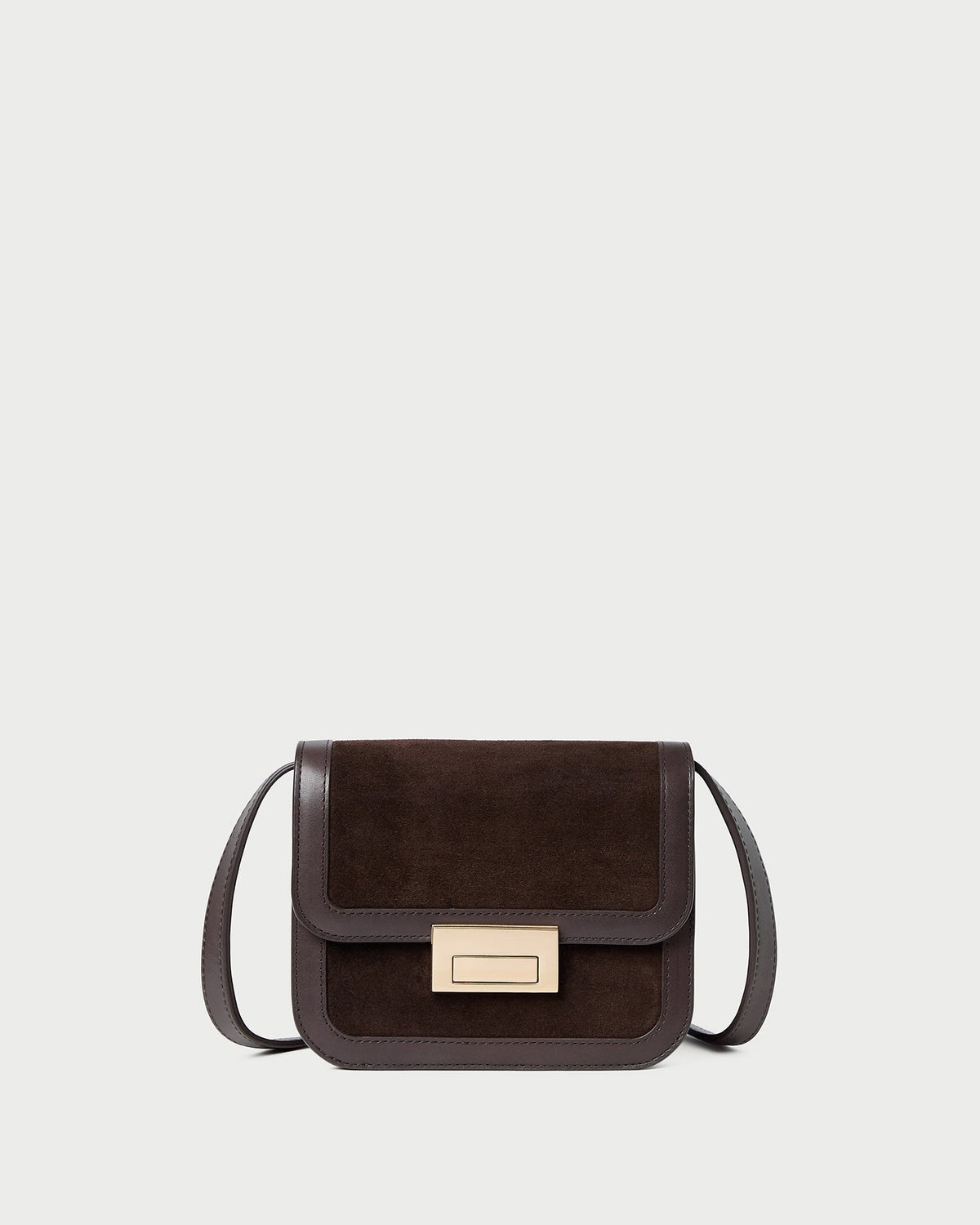 Desi Brown Suede Crossbody