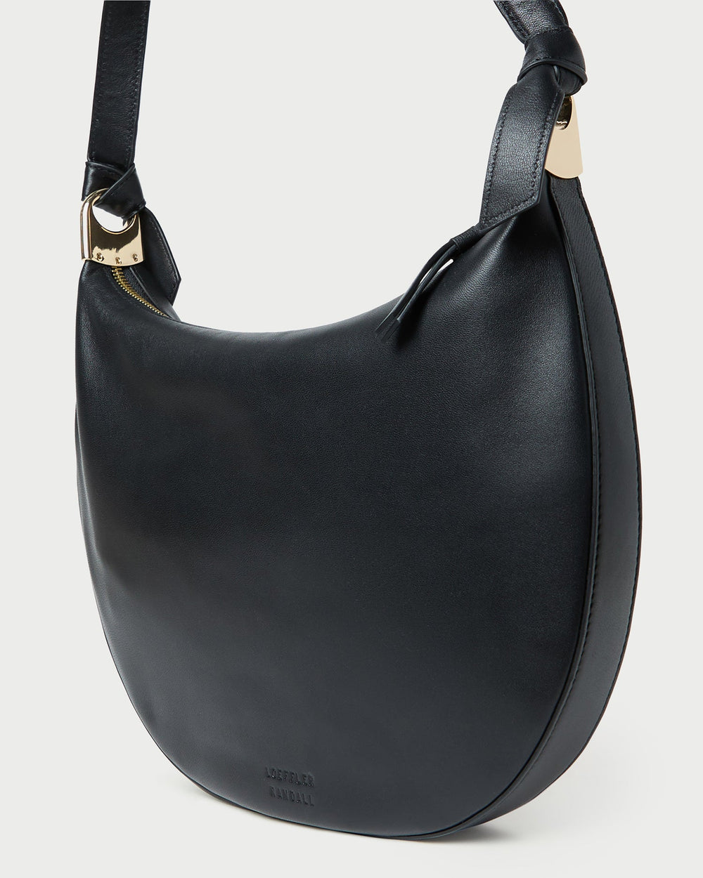 Harlow Black Leather Shoulder Bag