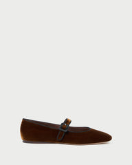 Ginger Brown Velvet Mary Jane