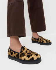 Mattie Leopard Velvet Slip-On Sneaker