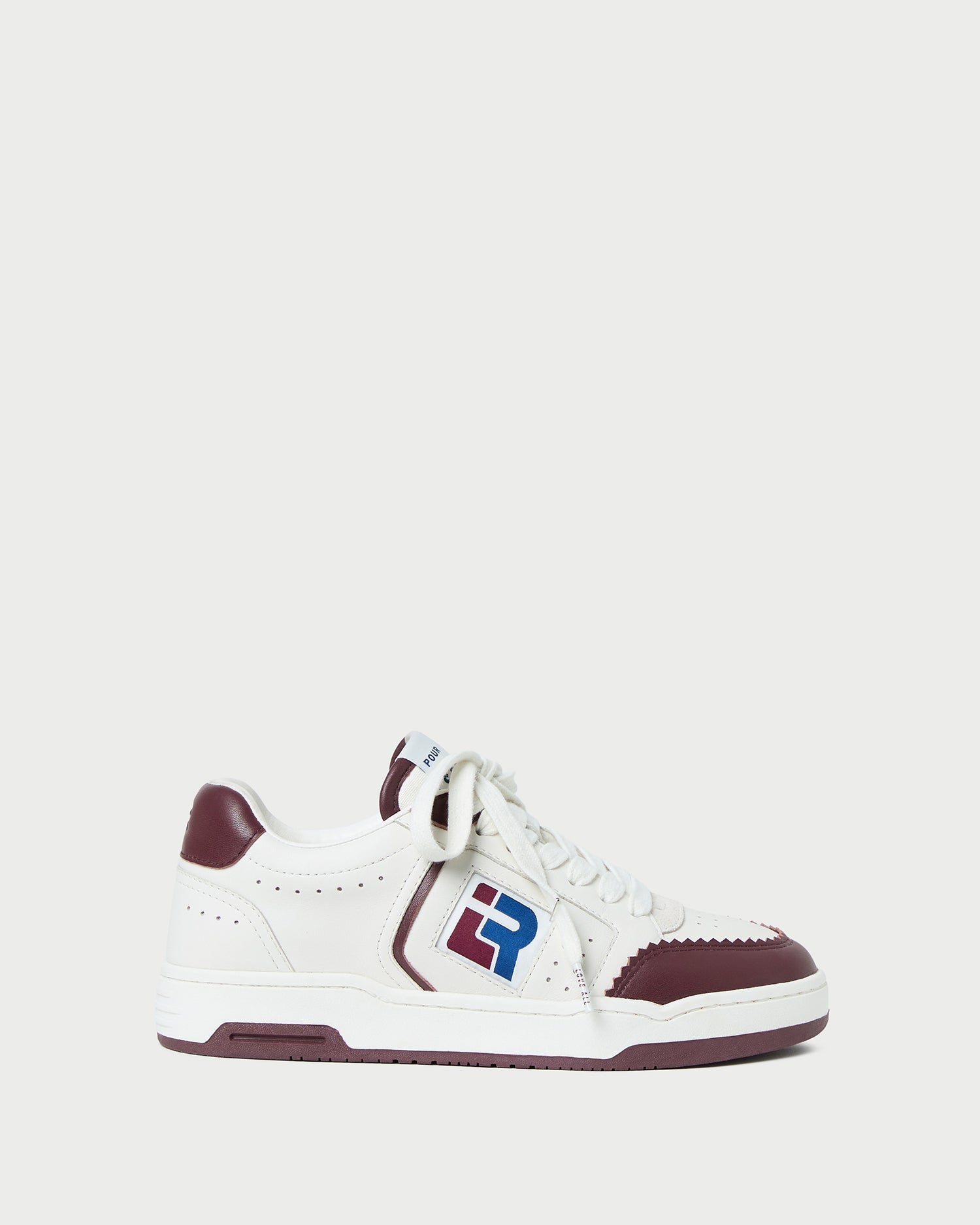 Topspin Cream/Maroon Court Sneaker