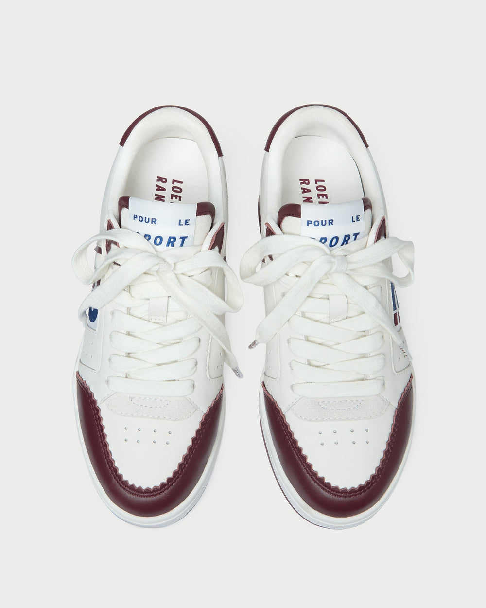 Topspin Cream/Maroon Court Sneaker
