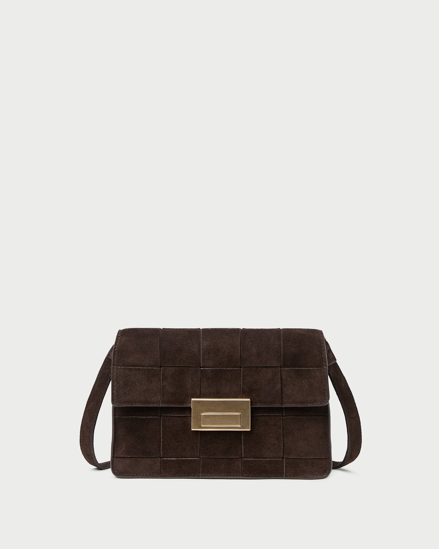 Delphine Brown Suede Shoulder Bag