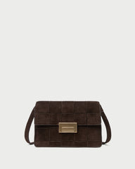 Delphine Brown Suede Shoulder Bag