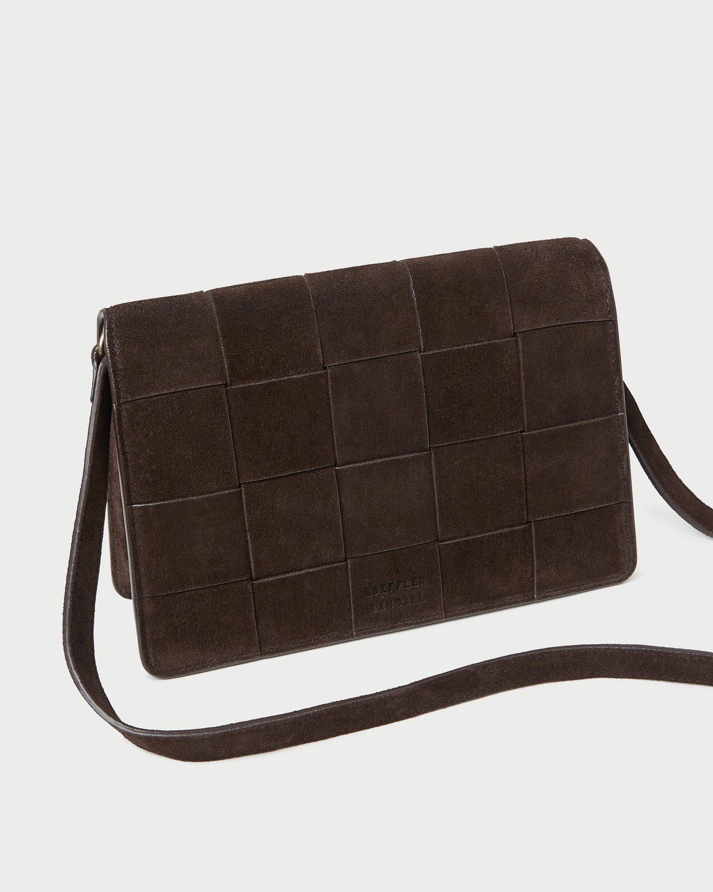 Delphine Brown Suede Shoulder Bag