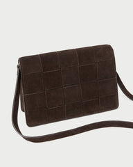 Delphine Brown Suede Shoulder Bag