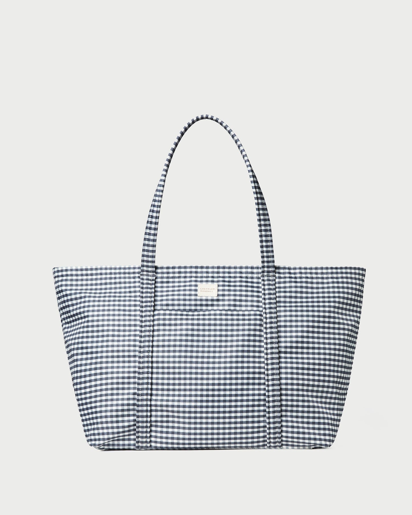 Dina Black/White Gingham Travel Tote