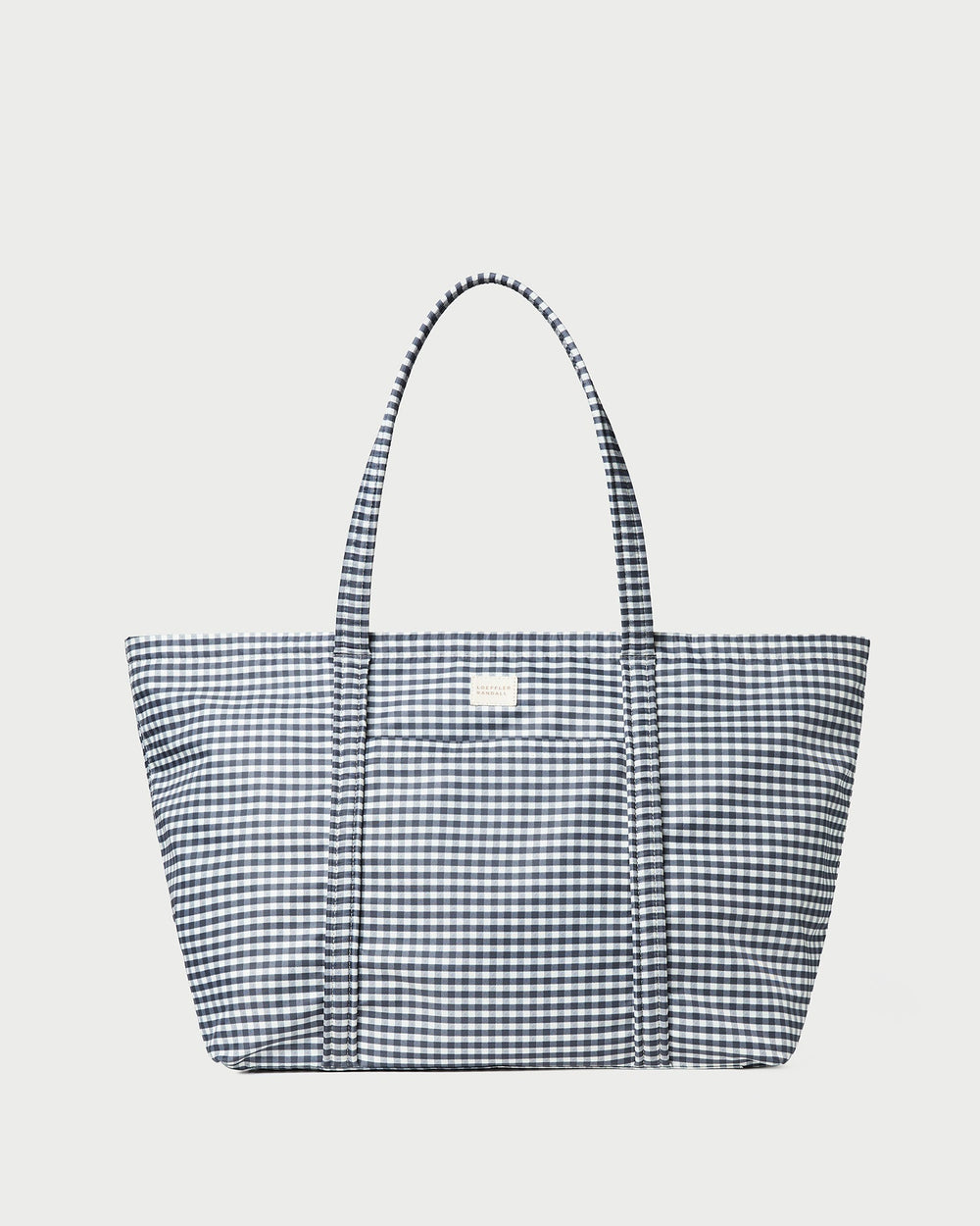Dina Black/White Gingham Travel Tote