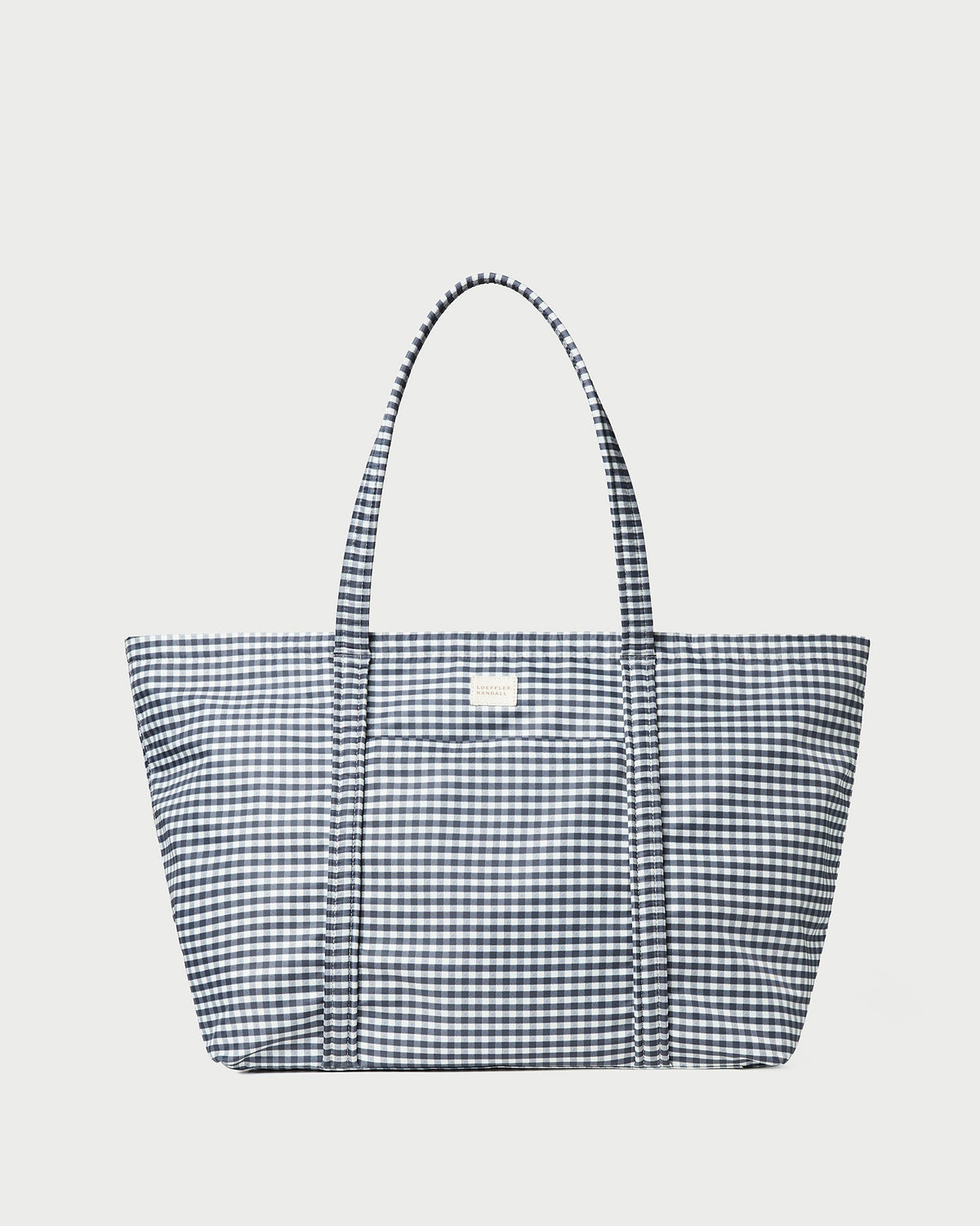Dina Black/White Gingham Travel Tote