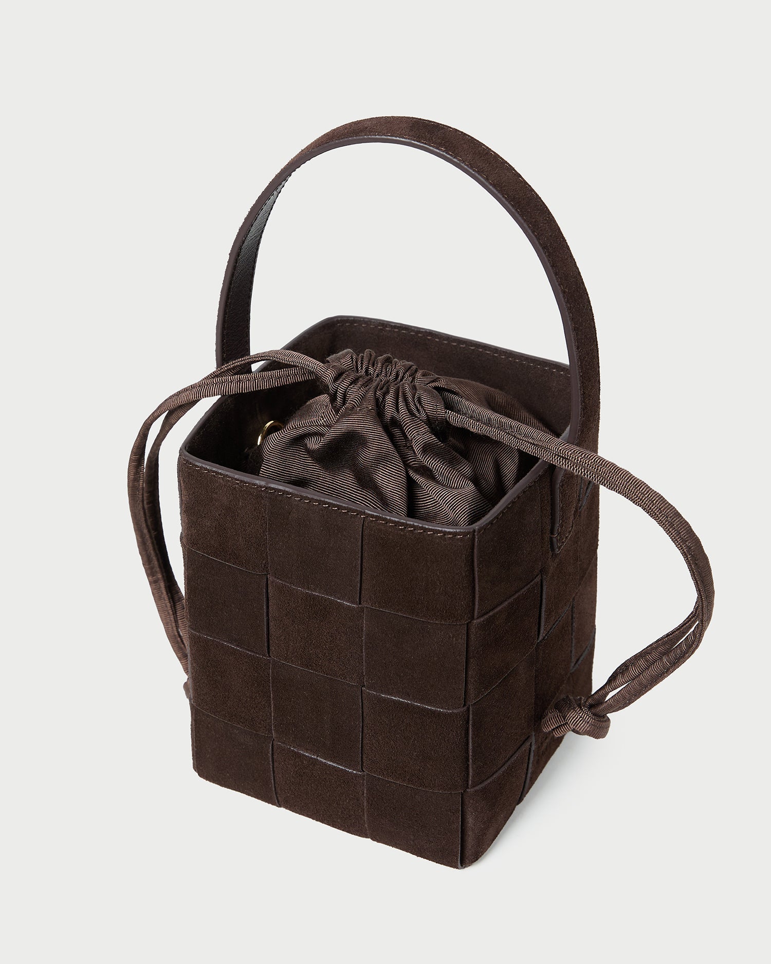 Laith Brown Suede Bucket Bag