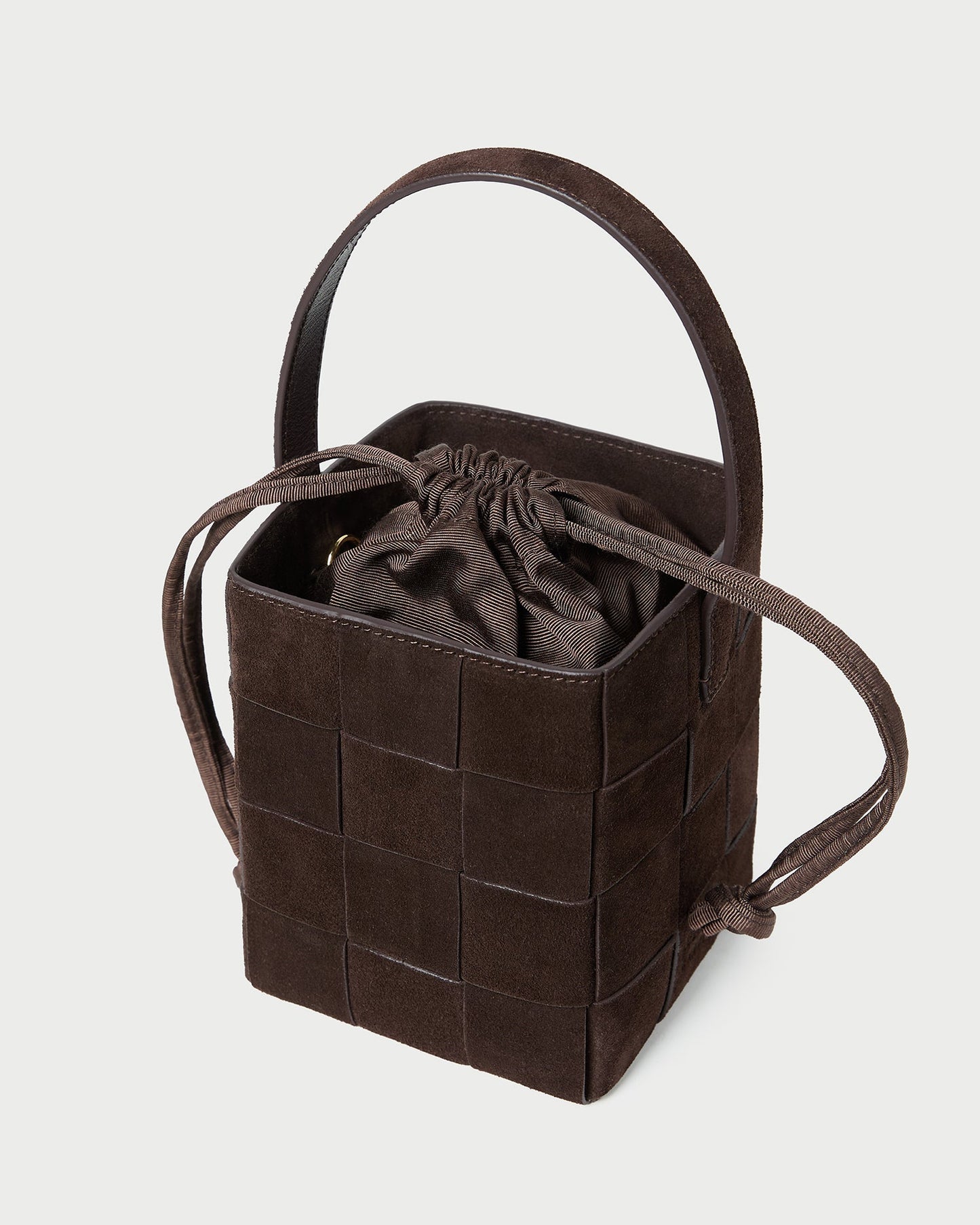 Laith Brown Suede Bucket Bag