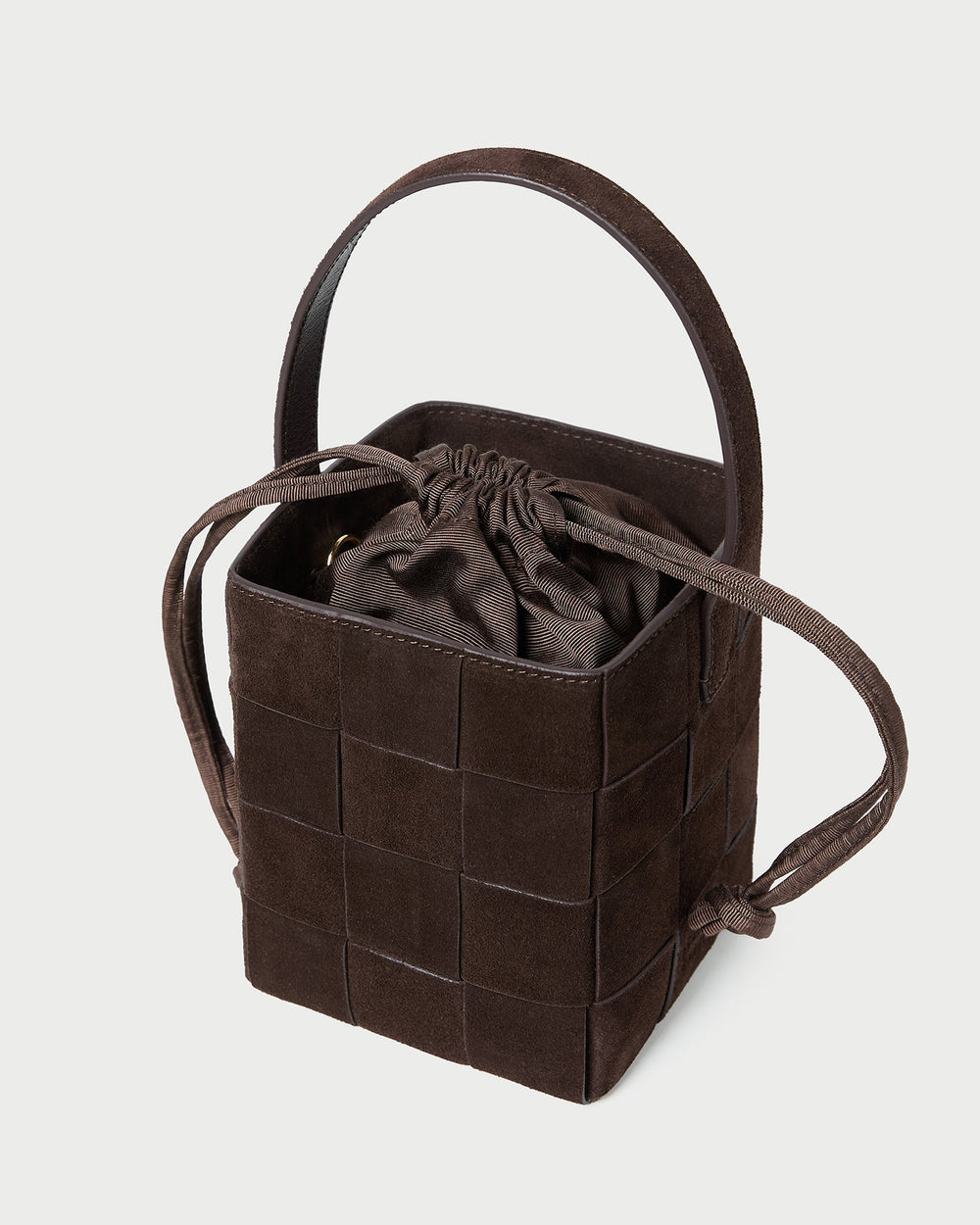 Laith Brown Suede Bucket Bag